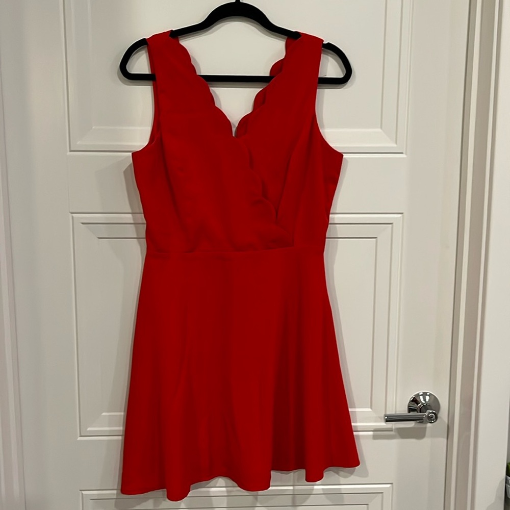 Sleeveless A-line Red Dress